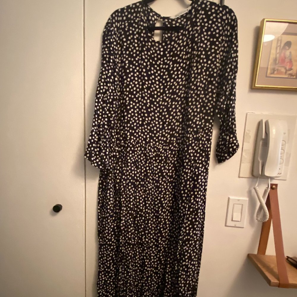 Zara Polka Dot Midi Dress, Size XL